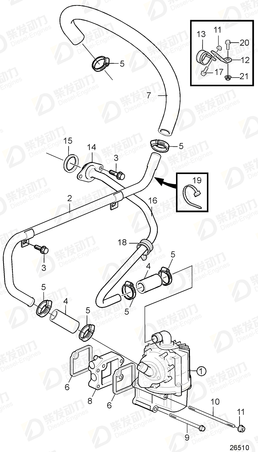 volvo penta Flange 20519944 Drawing volvo penta Flange 20519944 Drawing